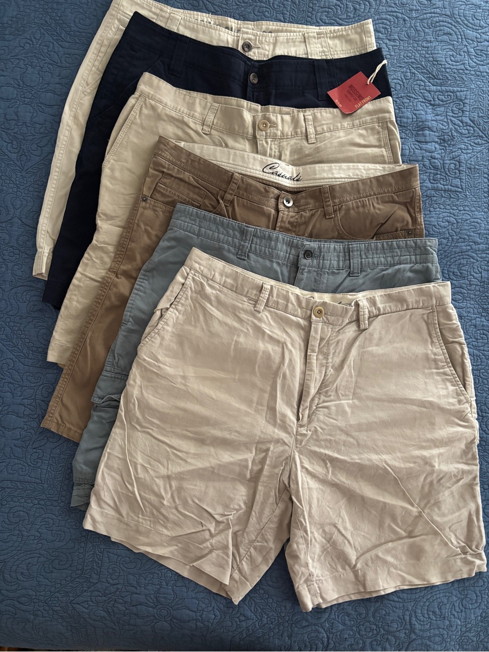 Casual Men's Cotton Shorts - Neutral Mixed Lot NWT, NWOT - 6 Pair total